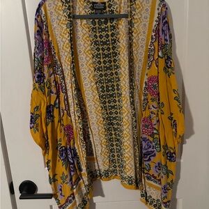 Angie Multicolor Patterned Kimono